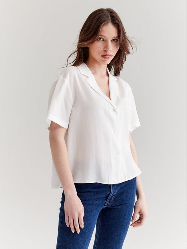 Americanos Americanos Риза Savannah Resort Бял Relaxed Fit