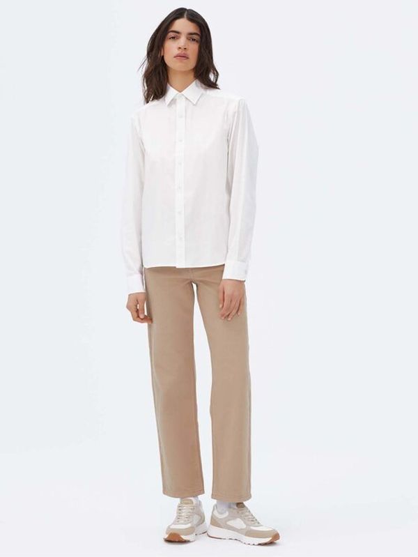 Americanos Americanos Риза Unisex Memphis Бял Relaxed Fit