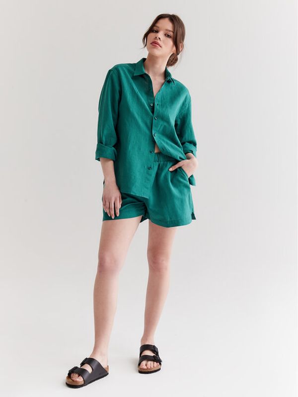 Americanos Americanos Риза Unisex Mendoza Зелен Regular Fit