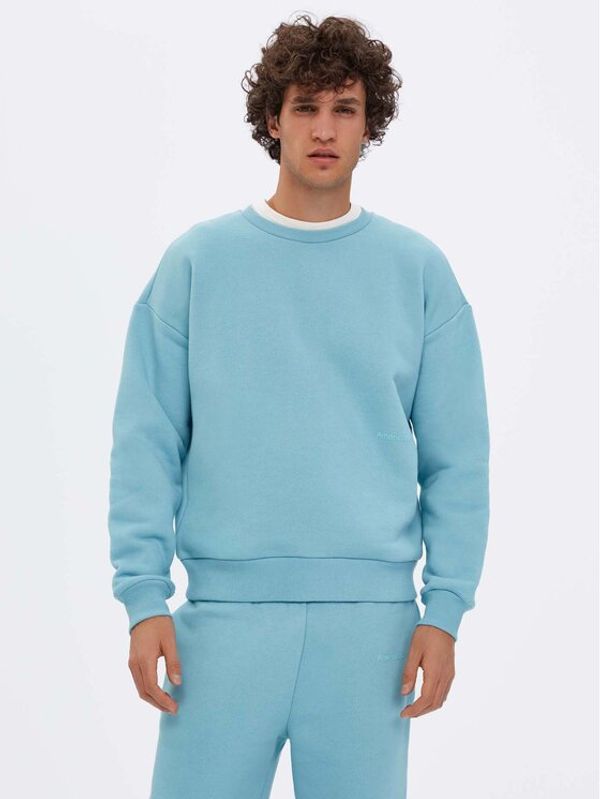 Americanos Americanos Суитшърт Unisex Portland Crewneck Син Relaxed Fit