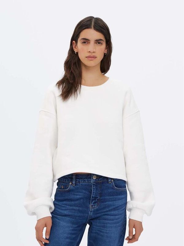 Americanos Americanos Суитшърт Utah Бял Cropped Fit