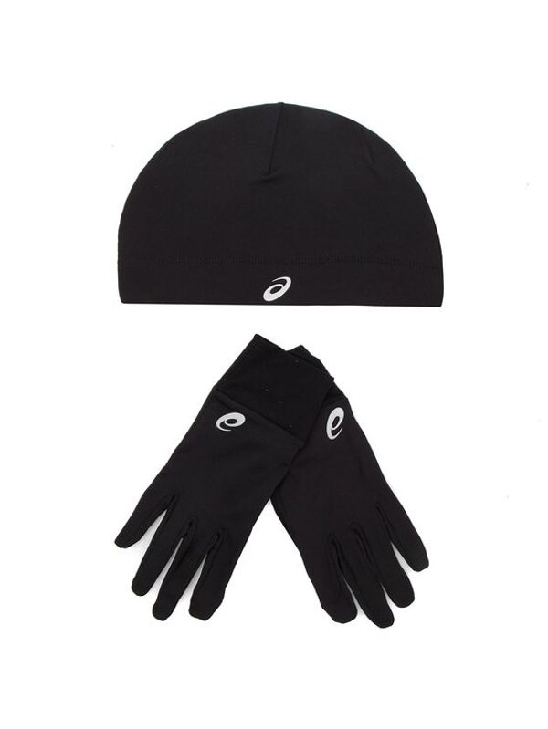 Asics Asics Комплект шапка и ръкавици Running Pack 3013A035 Черен