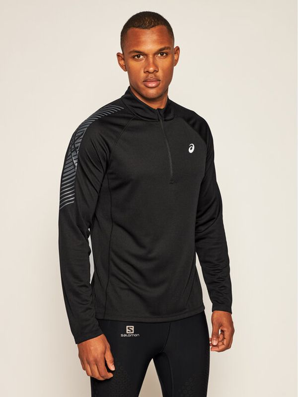 Asics Asics Суитшърт от техническо трико Icon Ls 1/2 Zip Performance 2011B053 Черен Regular Fit