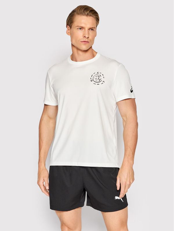 Asics Asics Тениска от техническо трико Ocean Waste Run 2011C237 Бял Regular Fit