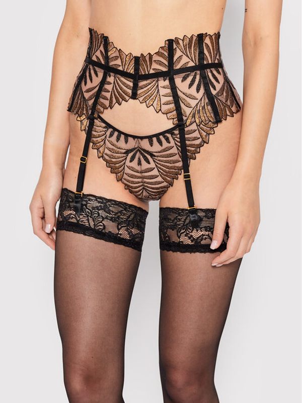 Aubade Aubade Колан за жартиери IRIS VAN HERPEN Sensory Illusion RC52 Черен