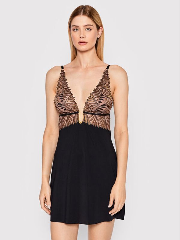 Aubade Aubade Нощница IRIS VAN HERPEN Sensory Illusion RC40 Черен Regular Fit