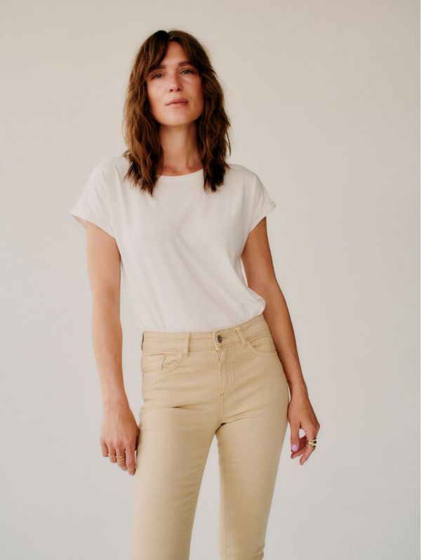 b.young b.young Дънки 20803214 Бежов Slim Fit