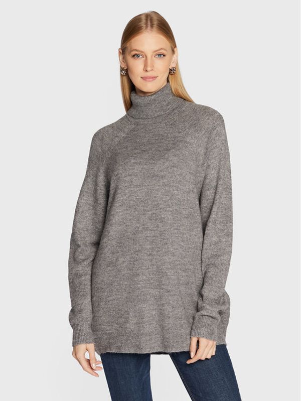 b.young b.young Плетена рокля Byomina 20812246 Сив Relaxed Fit