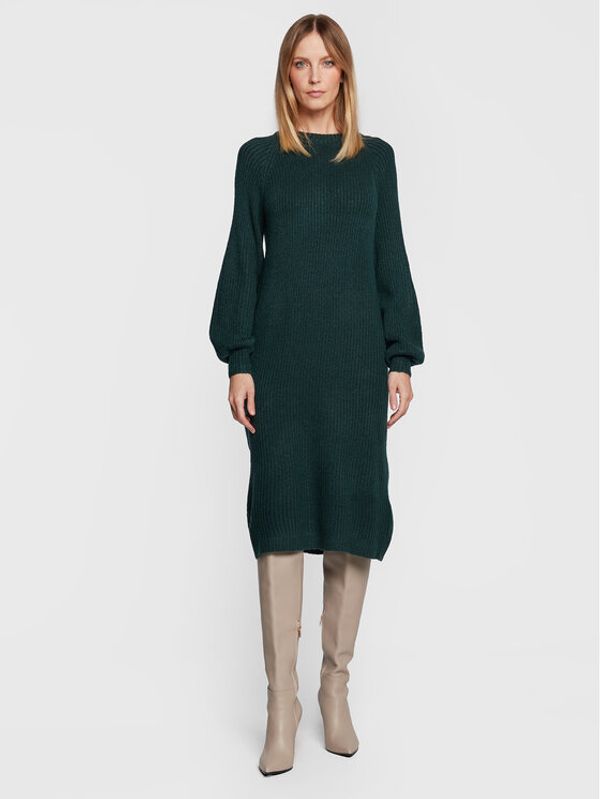 b.young b.young Плетена рокля Nora 20812256 Зелен Loose Fit