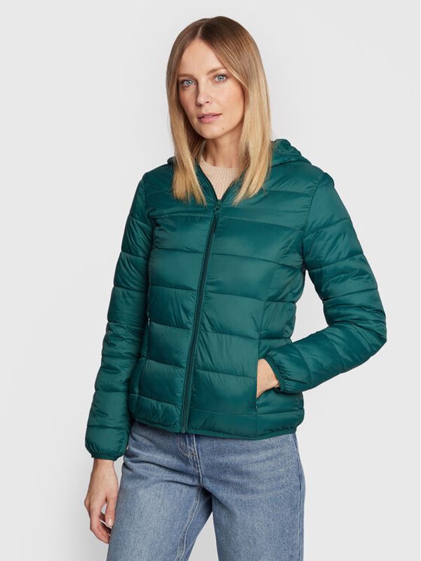 b.young b.young Пухено яке Bybelena 20810658 Зелен Slim Fit