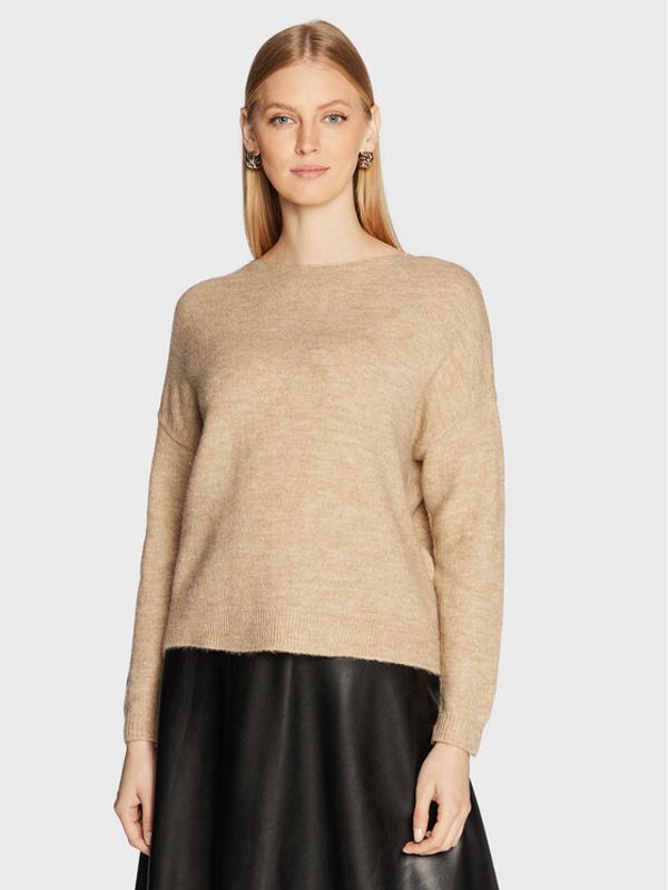 b.young b.young Пуловер Byomina 20812245 Бежов Relaxed Fit