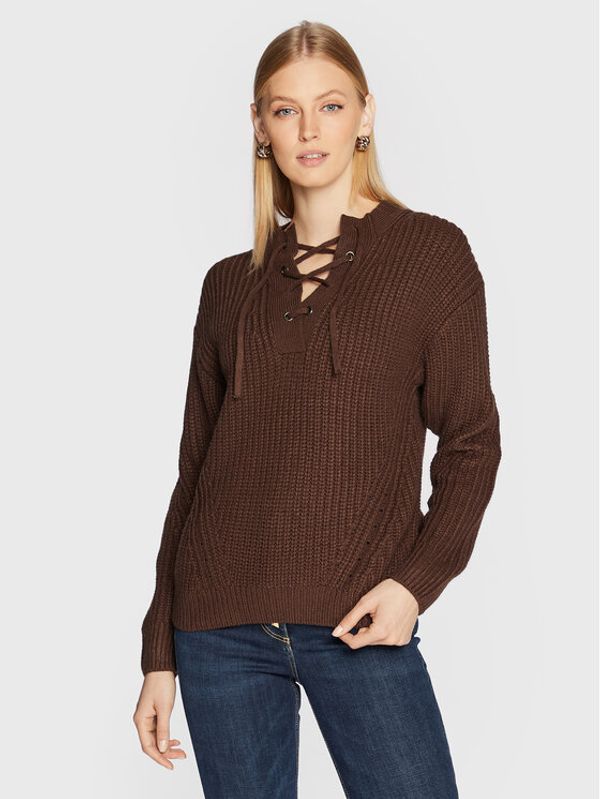 b.young b.young Пуловер Byotinka 20812241 Кафяв Regular Fit