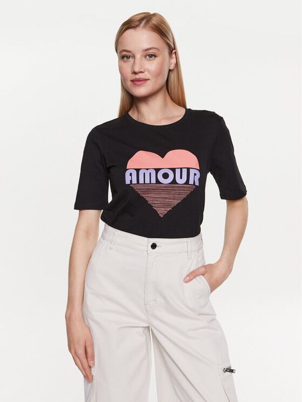 b.young b.young Тишърт 20812839 Черен Regular Fit