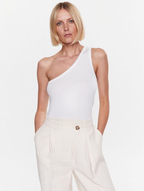 b.young b.young топ 20813300 Бял Slim Fit