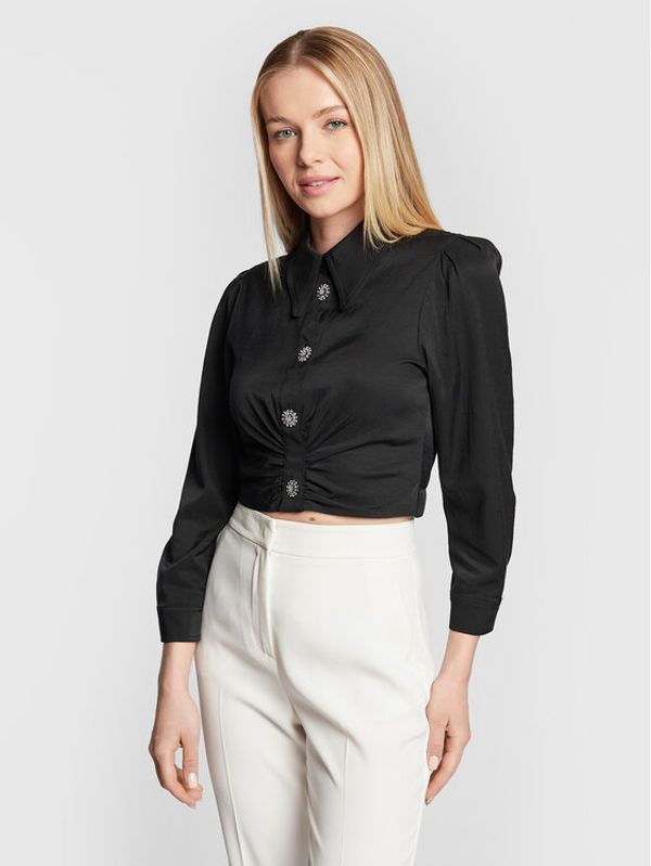 Ba&sh Ba&sh Блуза Chemise Kiss 1H22KISS Черен Regular Fit