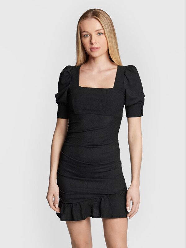 Ba&sh Ba&sh Коктейлна рокля Robe Woody 1H22WOOD Черен Slim Fit
