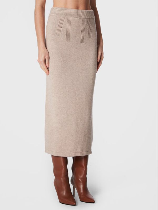 Ba&sh Ba&sh Миди пола Jupe Maisie 1H22MAIS Бежов Slim Fit