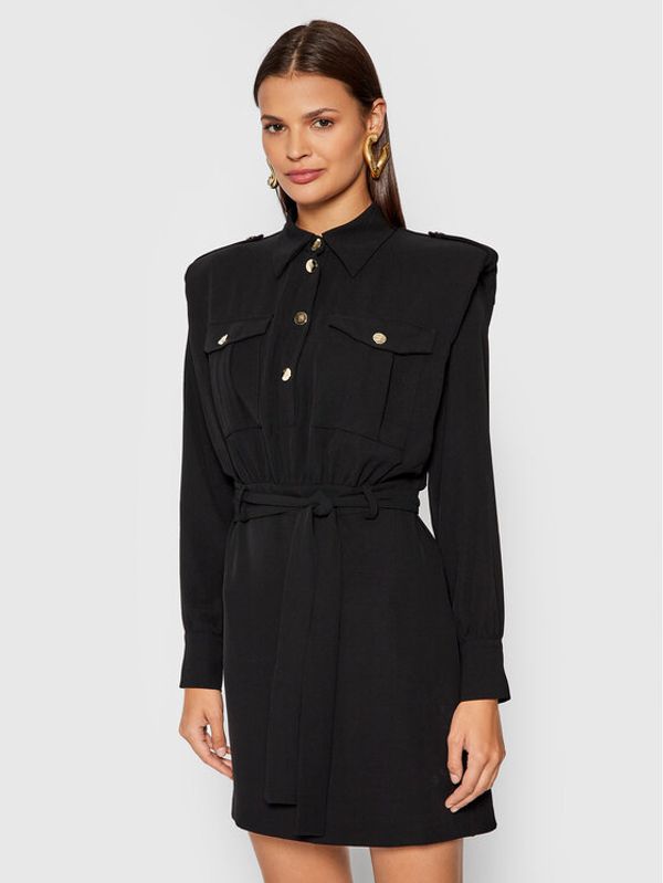 Babylon Babylon Коктейлна рокля O_MF0506 Черен Regular Fit