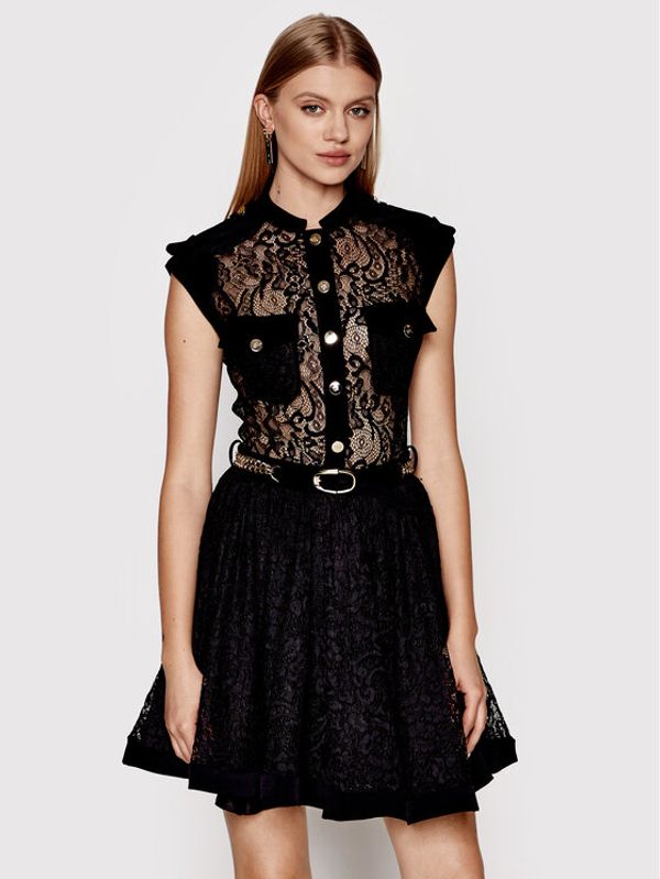 Babylon Babylon Коктейлна рокля P_EL0704 Черен Regular Fit