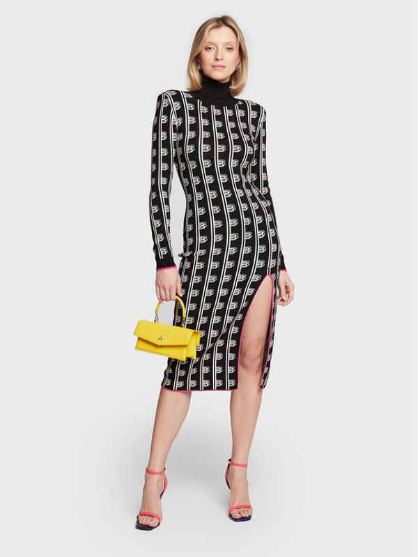 Babylon Babylon Плетена рокля R_MM8022 Черен Regular Fit