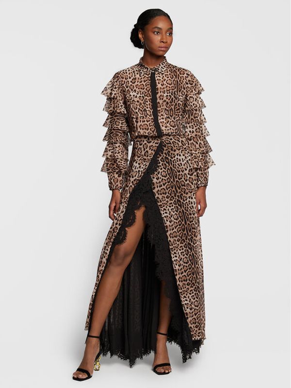 Babylon Babylon Рокля тип риза R_EM0796 Кафяв Regular Fit