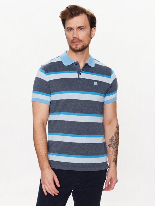 Baldessarini Baldessarini Тениска с яка и копчета B4 10037/000/5166 Тъмносин Regular Fit