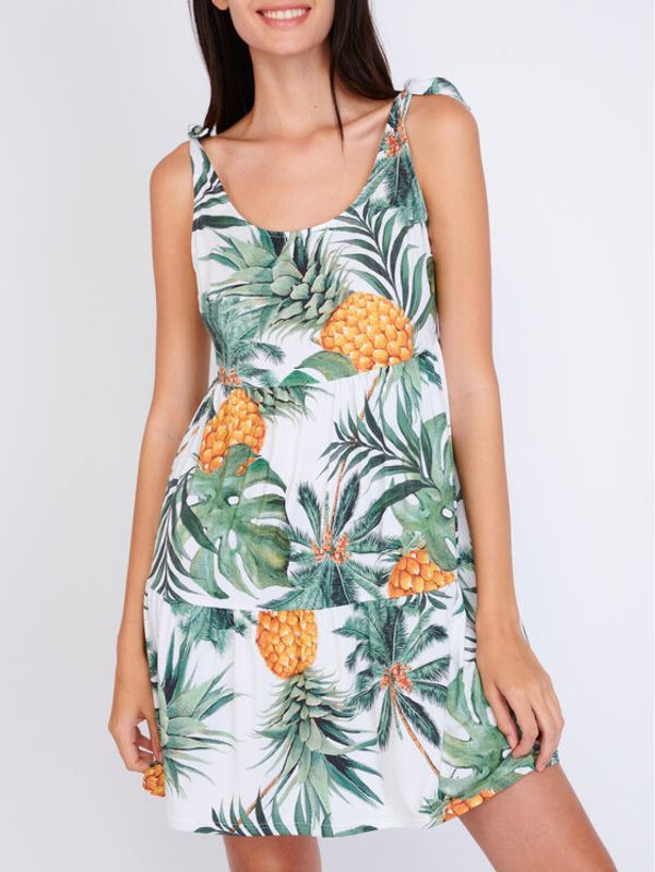 Banana Moon Banana Moon Плажна рокля SPRING Бял