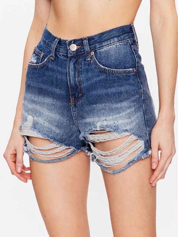 BDG Urban Outfitters BDG Urban Outfitters Дънкови шорти BDG ALINE SHORT RIPS 76831809 Син Regular Fit