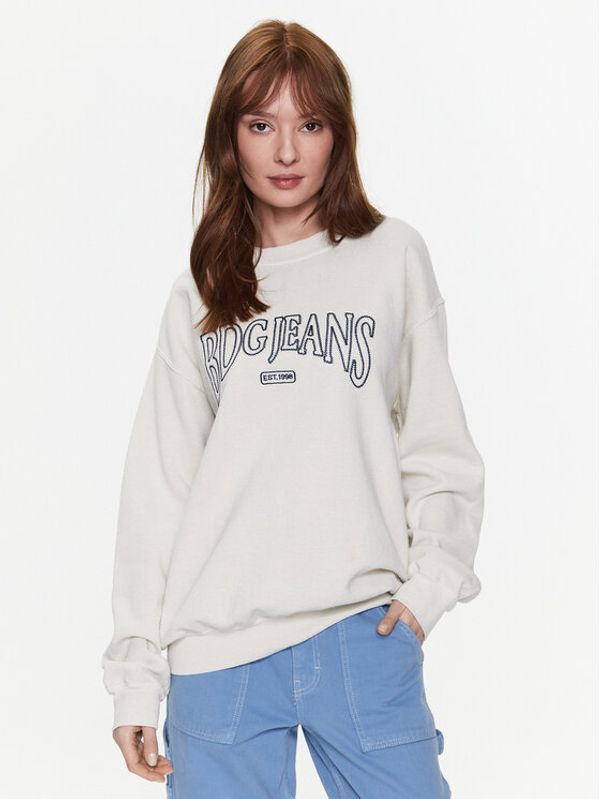 BDG Urban Outfitters BDG Urban Outfitters Суитшърт BDG EMBROIDERED SWEAT 76470806 Бежов Oversize