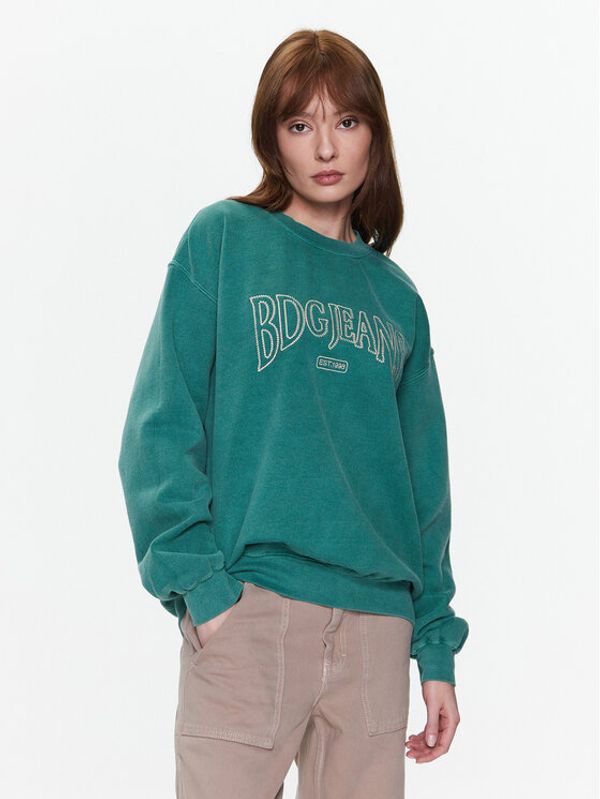 BDG Urban Outfitters BDG Urban Outfitters Суитшърт BDG EMBROIDERED SWEAT 76470806 Зелен Oversize