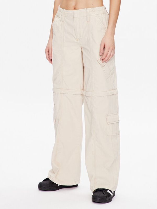 BDG Urban Outfitters BDG Urban Outfitters Текстилни панталони BDG ZIP OFF Y2K 76475318 Екрю Relaxed Fit