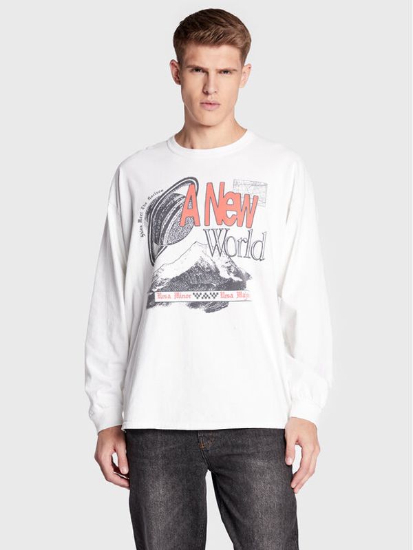 BDG Urban Outfitters BDG Urban Outfitters Тениска с дълъг ръкав 75326595 Бял Regular Fit