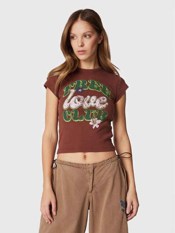 BDG Urban Outfitters BDG Urban Outfitters Тишърт 75439976 Кафяв Regular Fit