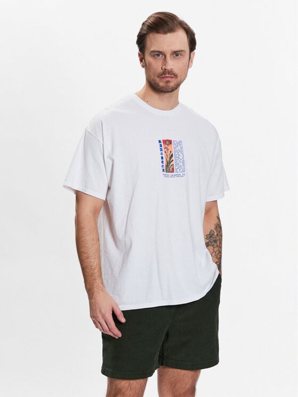 BDG Urban Outfitters BDG Urban Outfitters Тишърт BDG WHITE HOKUSAI PALM 76741438 Бял Relaxed Fit