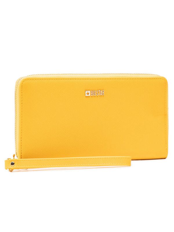 Big Star BIG STAR Голям дамски портфейл HH674001 Жълт