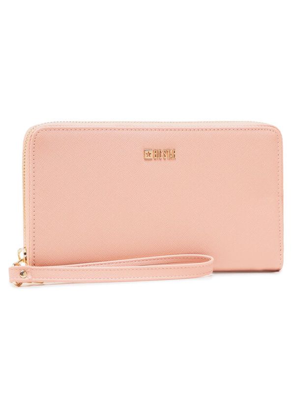 Big Star BIG STAR Голям дамски портфейл HH674002 Розов