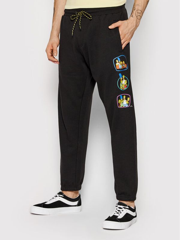 Billabong Billabong Долнище анцуг SIMPSONS Family A1PT05 Черен Relaxed Fit
