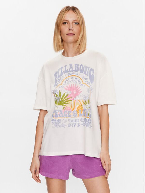 Billabong Billabong Тишърт Peace And Love EBJZT00111 Бял Relaxed Fit
