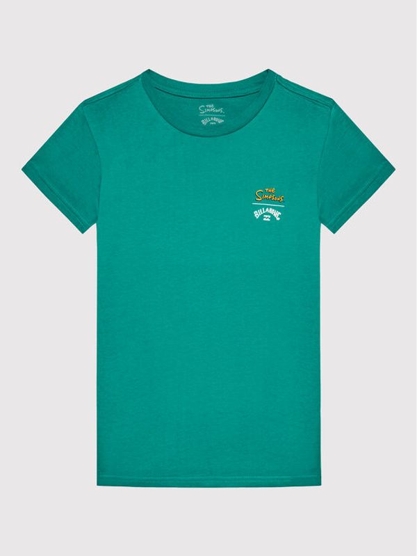 Billabong Billabong Тишърт SIMPSONS Family Arch A2SS04 BIW0 Зелен Regular Fit