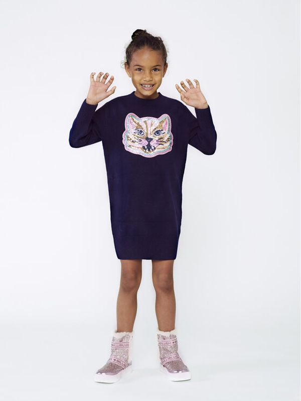 Billieblush Billieblush Плетена рокля U12756 Тъмносин Regular Fit