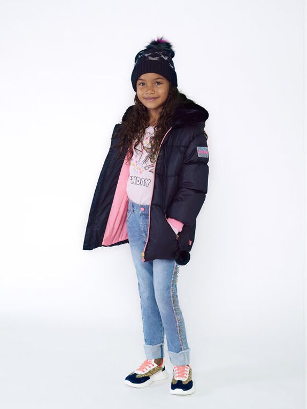 Billieblush Billieblush Пухено яке U16338 Тъмносин Regular Fit