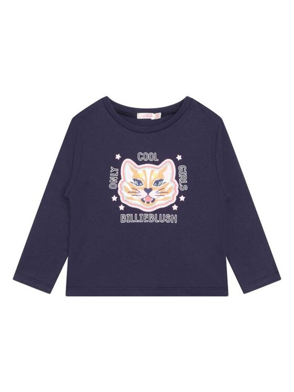 Billieblush Billieblush Тениска с дълъг ръкав U15A39 Тъмносин Regular Fit