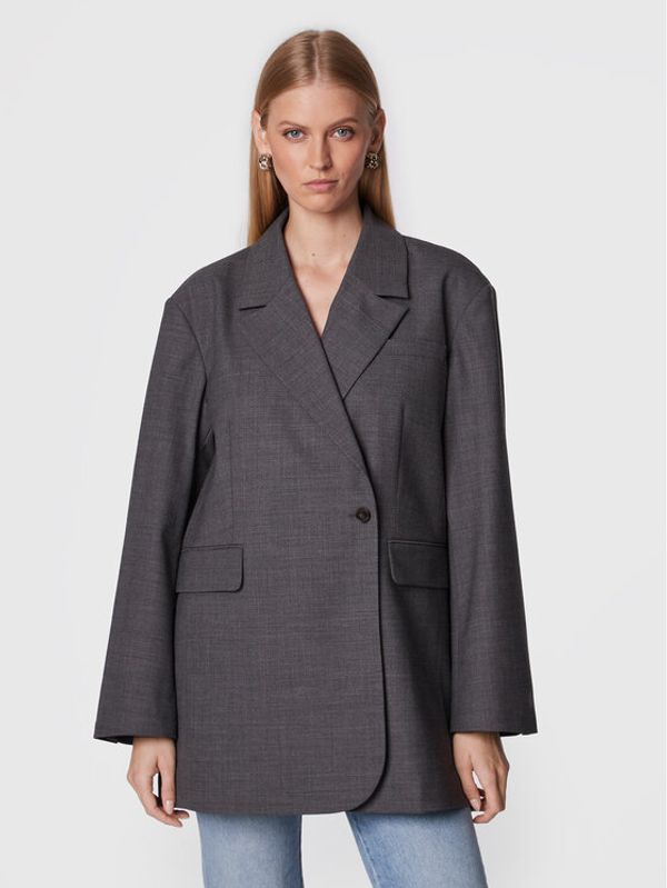 Birgitte Herskind Birgitte Herskind Блейзър Verner 4572879 Сив Oversize