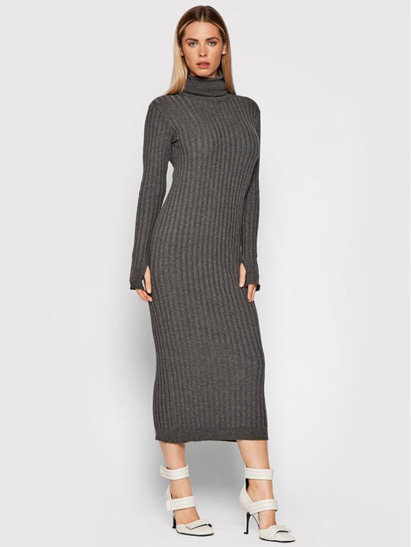 Birgitte Herskind Birgitte Herskind Плетена рокля Iman 4111804 Сив Regular Fit