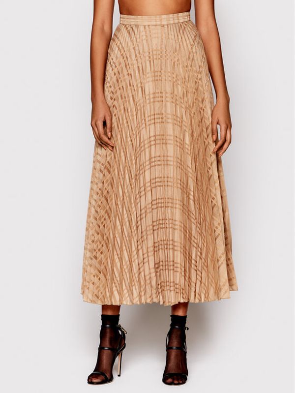 Birgitte Herskind Birgitte Herskind Плисирана пола Nessa 4398779 Кафяв Regular Fit