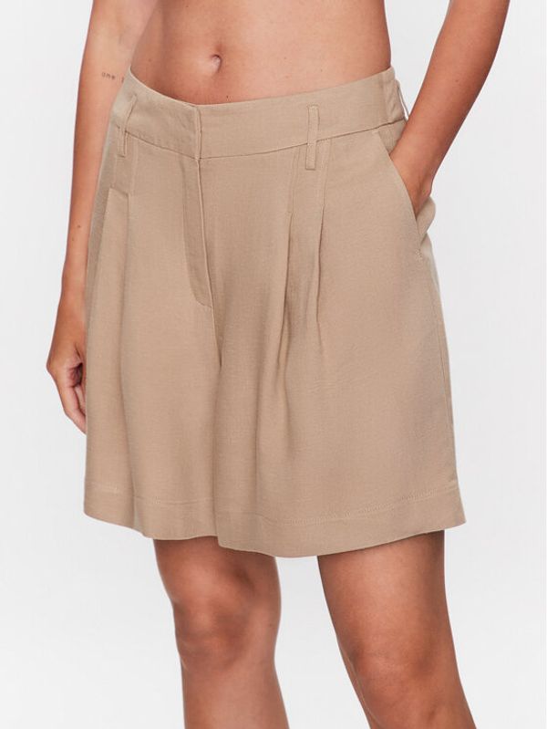 Birgitte Herskind Birgitte Herskind Шорти от плат Lena 4823840 Бежов Regular Fit