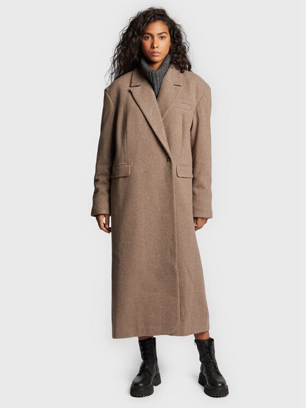 Birgitte Herskind Birgitte Herskind Вълнено палто Wanda 4575816 Бежов Oversize