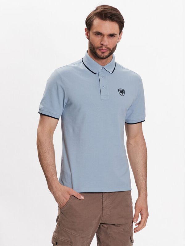 Blauer Blauer Тениска с яка и копчета 23SBLUT02430 Син Regular Fit