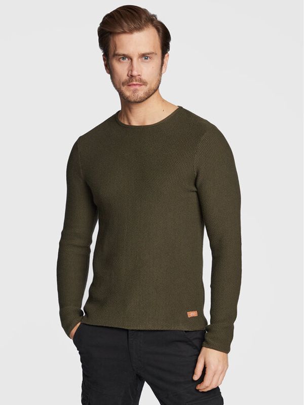 Blend Blend Пуловер 20714628 Зелен Regular Fit