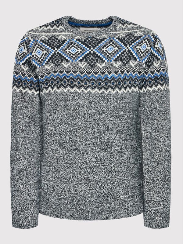 Blend Blend Пуловер Pattern Scandic 20714355 Сив Regular Fit